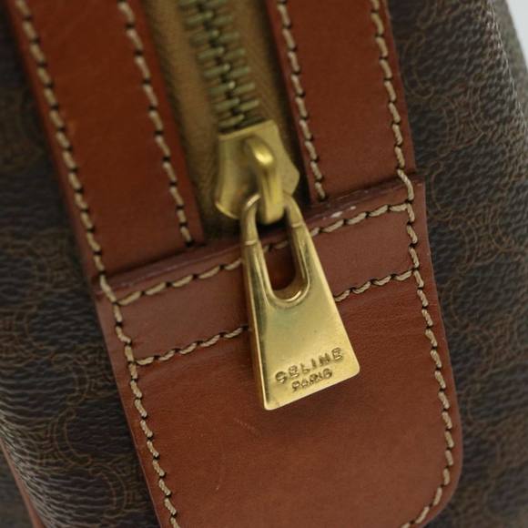 CELINE Macadam Canvas Hand Bag PVC Brown Auth ep3408 - Picture 14 of 16